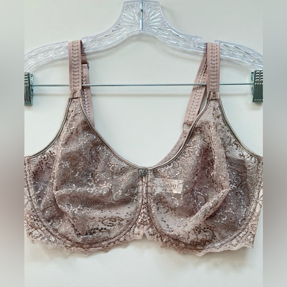 Empreinte Cassiopee Invisible Full Cup Lace Underwire Bra Rose Sauvage 38F